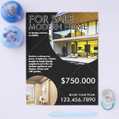 幾何学的ミニマル実在リストエステートフライヤー チラシ (シングル)