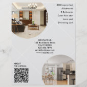 幾何学的ミニマル実在リストエステートフライヤー チラシ (裏面)