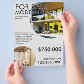 幾何学的ミニマル実在リストエステートフライヤー チラシ (手)