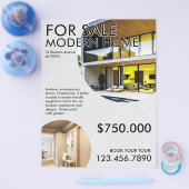 幾何学的ミニマル実在リストエステートフライヤー チラシ (シングル)