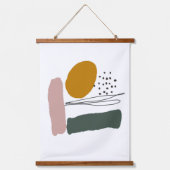 幾何学的ミニマル抽象芸術モダンパステルぶら下がったズ 吊り下げ型タペストリー (正面)