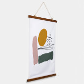 幾何学的ミニマル抽象芸術モダンパステルぶら下がったズ 吊り下げ型タペストリー (傾斜あり)