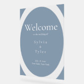 幾何学的ミニマル結婚リストの歓迎 アクリルサイン (傾斜)