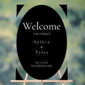 幾何学的ミニマル結婚リストの歓迎 アクリルサイン (ニュートラル)