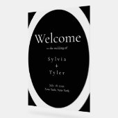 幾何学的ミニマル結婚リストの歓迎 アクリルサイン (傾斜)