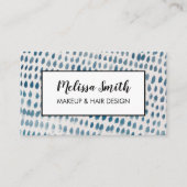 幾何学的メイクアップアーティストヘアサロン名刺 名刺 (正面)