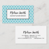 幾何学的メイクアップアーティストヘアサロン名刺 名刺 (正面/裏面)