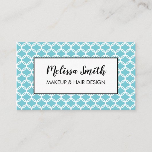 幾何学的メイクアップアーティストヘアサロン名刺 名刺 (正面)