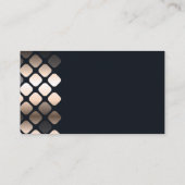 幾何学的メタリックパターン |黒 名刺 (裏面)
