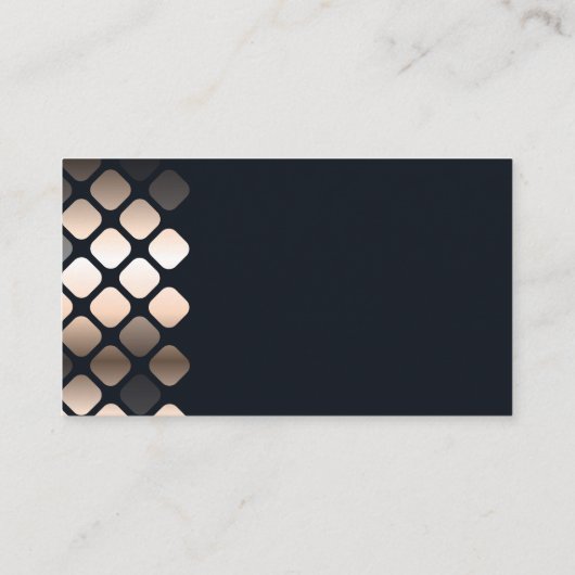 幾何学的メタリックパターン |黒 名刺 (裏面)