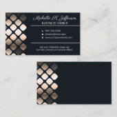 幾何学的メタリックパターン |黒 名刺 (正面/裏面)