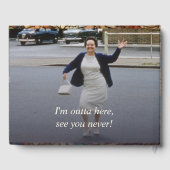 幾何学的モザイクのステンドグラスの引退パーティー ゲストブック (裏面)