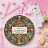 幾何学的モザイクのステンドグラスの引退パーティー ペーパープレート (パーティー)