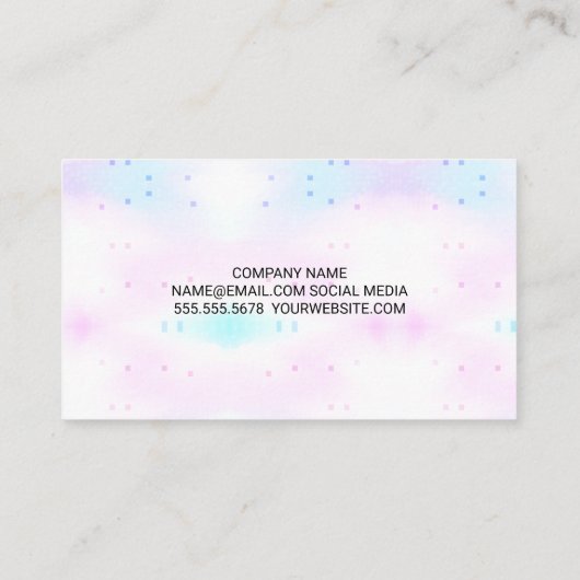 幾何学的モザイク勾配 |モノグラム 名刺 (裏面)