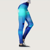 幾何学的モザイク正方形ボックスデザイン レギンス (右)