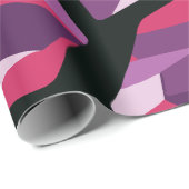 幾何学的モザイク鮮やか、ピンクと紫の宝石 ラッピングペーパー (ロールコーナー)