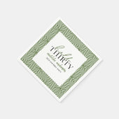 幾何学的モダンな30歳の誕生日パーティー スタンダードカクテルナプキン (角)