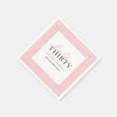 幾何学的モダンな30歳の誕生日パーティー スタンダードカクテルナプキン (角)