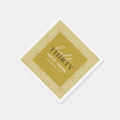 幾何学的モダンな30歳の誕生日パーティー スタンダードカクテルナプキン (角)