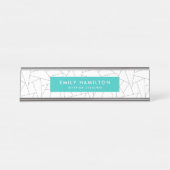 幾何学的モダンな | カスタマイズ デスクネームプレート (正面)