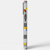 幾何学的モダンアートカラー正方形グレーパターン Case-Mate iPhoneケース (裏面 / 左)