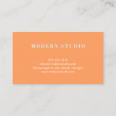 幾何学的モダンオレンジ色モノクロホームデザイナー 名刺 (裏面)