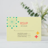 幾何学的モダンカラフルレトロ 出欠カード (スタンド正面)