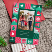 幾何学的モダンクリスマスアイコン写真 シーズンカード