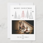 幾何学的モダンクリスマスフォト シーズンカード (正面)