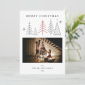 幾何学的モダンクリスマスフォト シーズンカード (スタンド正面)