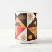 幾何学的モダンクリスマスマグ コーヒーマグカップ (中央)