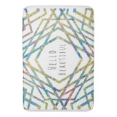 幾何学的モダングラムカラーシックエレガントトレンディー バスマット (正面縦)