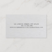 幾何学的モダンシルバーエレガントグリッターロータス 名刺 (裏面)