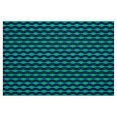 幾何学的モダンジグザグ模様の青と緑 ファブリック (ファットクォーター)