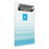 幾何学的モダンダイヤモンドモノグラムミニクリップボード ミニクリップボード (アングル)