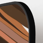 幾何学的モダンダイヤモンド木目パターン ピックルボールラケット (左詳細)