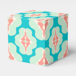 幾何学的モダンティール（緑がかった色）オレンジ フェイバーボックス