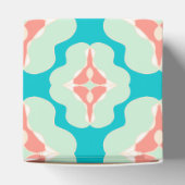 幾何学的モダンティール（緑がかった色）オレンジ フェイバーボックス (上部)