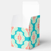 幾何学的モダンティール（緑がかった色）オレンジ フェイバーボックス (オープン)