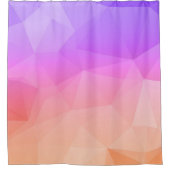 幾何学的モダンデザイン紫からピンクのグラデーション シャワーカーテン (正面)