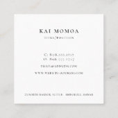 幾何学的モダンビーチ波形ロゴ スクエア名刺 (裏面)