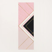 幾何学的モダンピンク金ゴールドストロークデザイン ヨガマット (裏面)