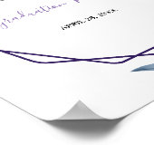 幾何学的モダンフレームピンクフローラの卒業 ポスター (角)