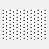 幾何学的モダンブラック&ホワイトミニマル誕生日 ラッピングペーパーシート (正面2)