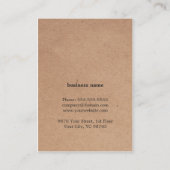 幾何学的モダンホワイトオレンジクラフトコンサルタント 名刺 (裏面)