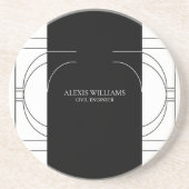 幾何学的モダンミニマルエレガントプロフェッショナル コースター (正面)