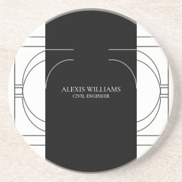 幾何学的モダンミニマルエレガントプロフェッショナル コースター