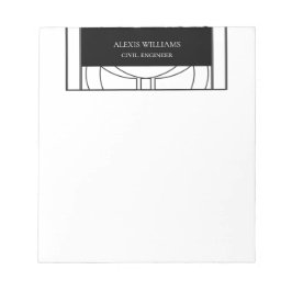 幾何学的モダンミニマルエレガントプロフェッショナル ノートパッド