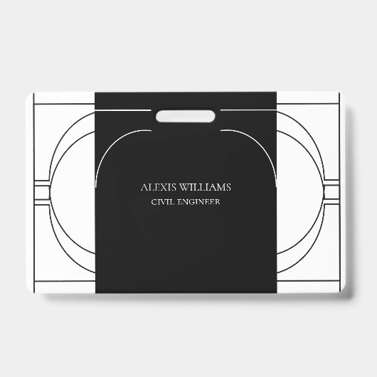 幾何学的モダンミニマルエレガントプロフェッショナル バッジ (正面)