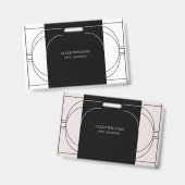 幾何学的モダンミニマルエレガントプロフェッショナル バッジ (正面＆裏面)